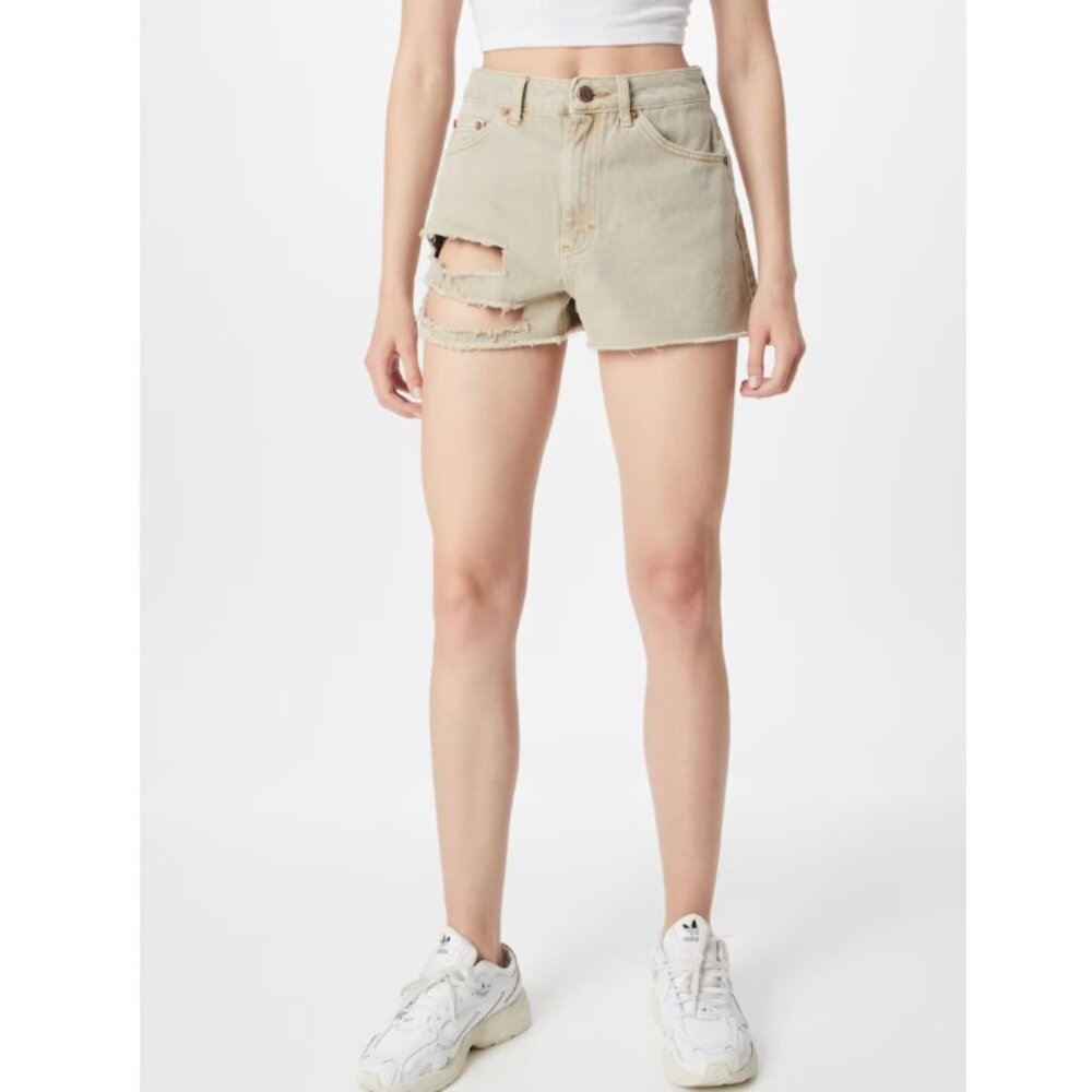 NEW Topshop Regular Jeans Sand Tan Summer Shorts P5064